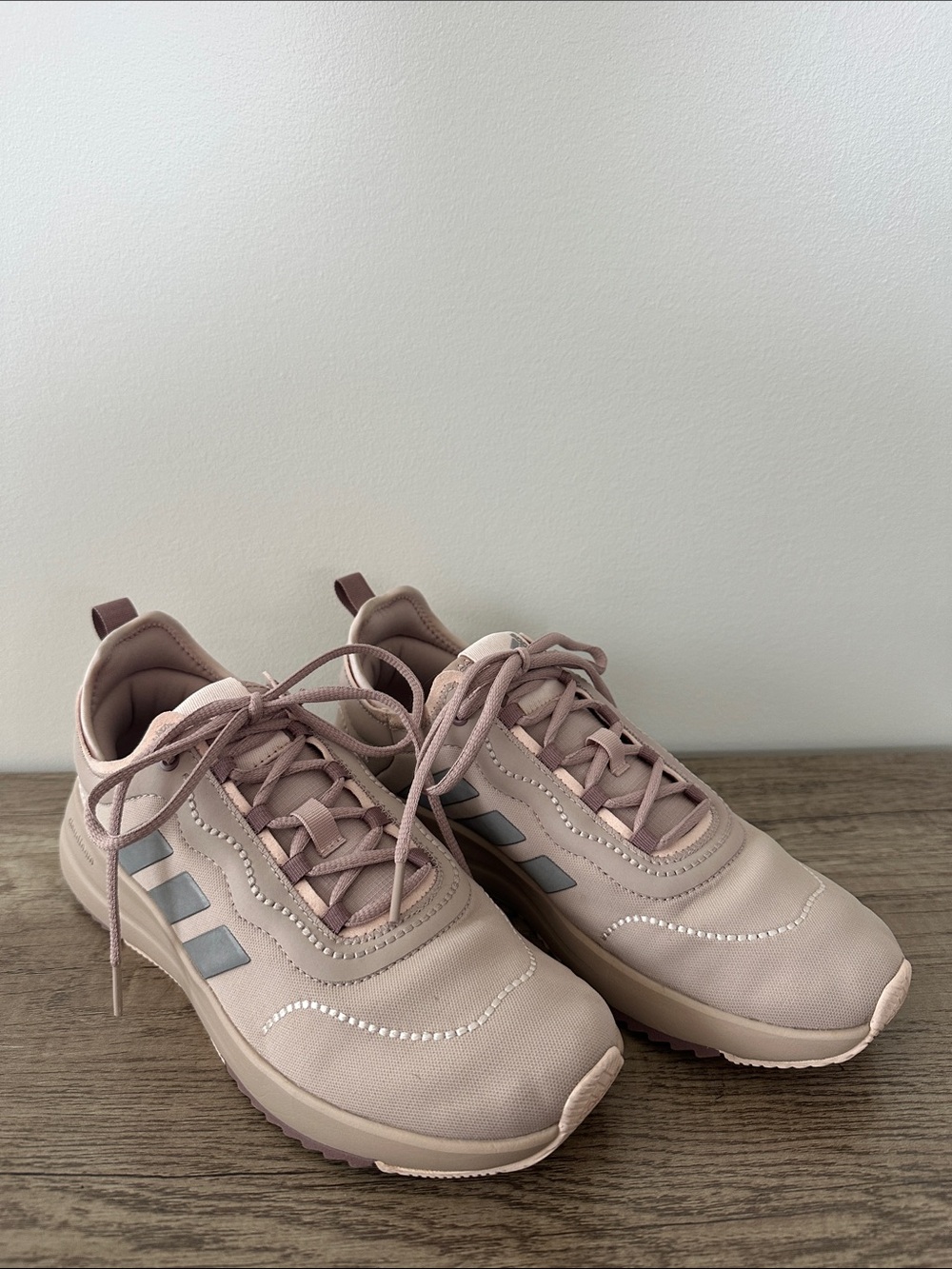 Adidas Women's Dusty Pink Lace-Up Cloudfoam Sneakers